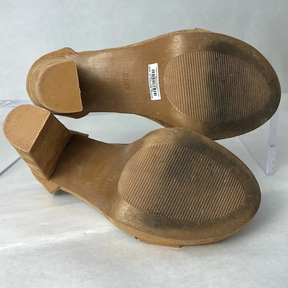 Torrid Platform Tapered Heel Sandal Adjustable Ankle Strap Brown Size 8.5WW - Picture 10 of 16